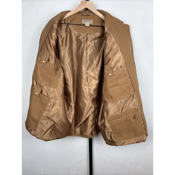 Duluth Trading Co Fire Hose Presentation Jacket Men's 2XL Brown Canvas Blazer